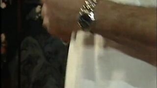 Girl in a black thong rides a cock