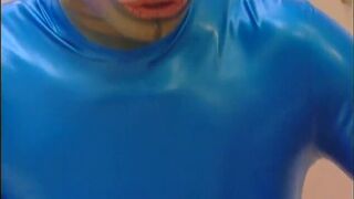 Luxurious blonde babe with big tits gets her cunt screwed by man in black mask