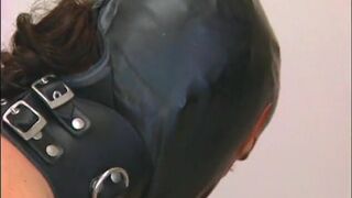 Luxurious blonde babe with big tits gets her cunt screwed by man in black mask