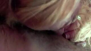 Blondie moans like crazy when her boyfriend fucks her good outdoors