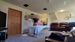 Pregnant hotwife Cucks her Husband by setting up a camera and seduces her massage therapist - 10 image