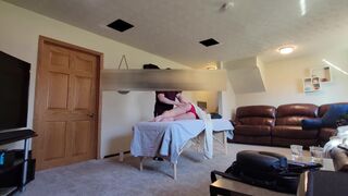 Pregnant hotwife Cucks her Husband by setting up a camera and seduces her massage therapist - 3 image