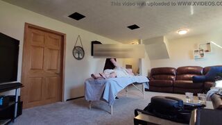 Pregnant hotwife Cucks her Husband by setting up a camera and seduces her massage therapist - 9 image