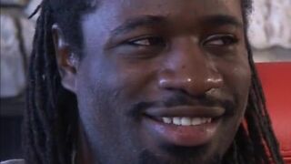 Black stud controls threesome with two blondes