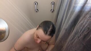 Chubby Married Cheating MILF Wife Showers For Her Boyfriend