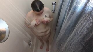 Chubby Married Cheating MILF Wife Showers For Her Boyfriend