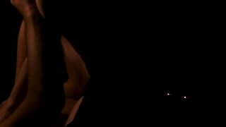 Hot sensual and erotic closeup of sex at night with amateur couple