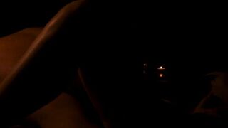 Hot sensual and erotic closeup of sex at night with amateur couple