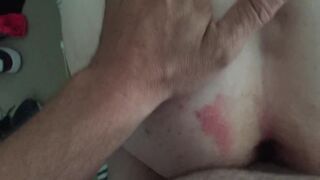 Short blonde bbw fills all her holes