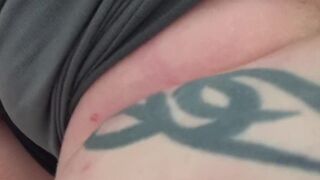 Short blonde bbw fills all her holes