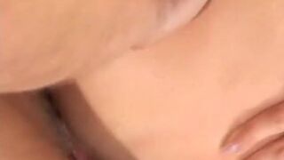 Hot MILF with pert boobs sucks big hard meat then rides it lustily for facial