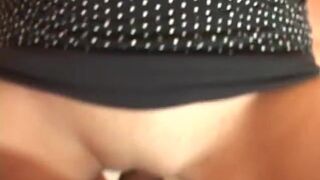 Hot babe swallows cum after getting drilled from behind