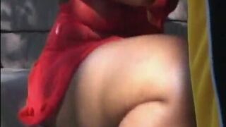 Marvellous brunette non european chick gets dick in the yard