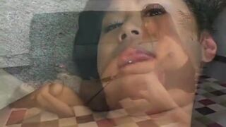 Beautiful lesbian sluts in lingerie love to play with big vi