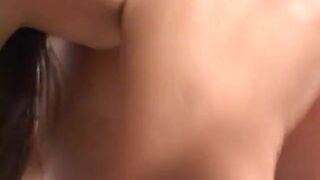 Lusty brunettes with amazing breasts threesome with strapons