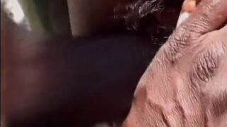 Stunning non european woman takes dick outside on the floor