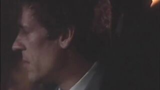 Busty blonde gets her asshole fingered and pool stick shoved