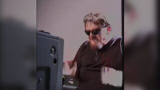 Two brunette babes suck on one hard cock