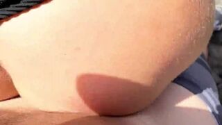 Sexy European tourist gets fucked on the beach by lifeguard