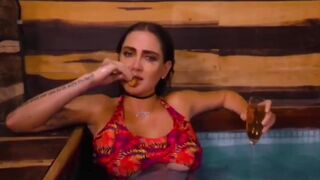 Celia Lora with very big tits in the pool