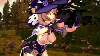 Genshin Impact: Lisa BlowJob And TitJob CumShot Hentai