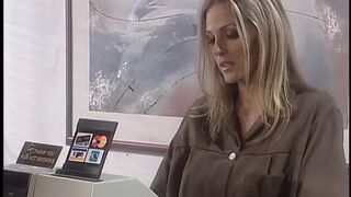 Blonde bombshell with perfect body gets banged in her ass - 1 image