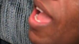 Chick throats dick and gives some drawn off milk for her man