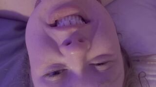 redhead gives blowjob