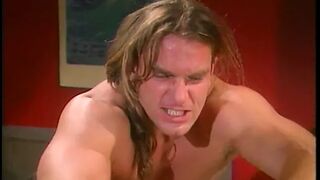 Big muscle man fucks out of this inexperienced brunette whore's mout