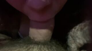 Latina taking cum shot