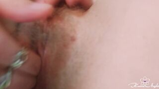 Sexy Girl with Big Tits Fingering Pussy in the Bathroom