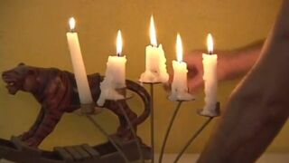 Lusty brunette goes down on hung stud then gets facial