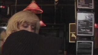 Dominatrix ladies in leather dominate a guy with toys