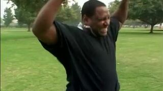 Cock sucking ebony rides cock in pussy and ass and gives BJ