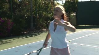 Busty Lesbians Sarah Vandella and April Brookes - hot porn