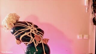 Bondage in Latex Blonde MILF in Gag FREE porn video