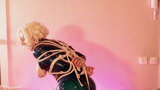 Bondage in Latex Blonde MILF in Gag FREE porn video
