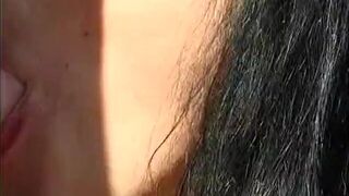 Tattoed brunette with round boobs begs for dickpeneteration