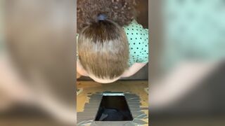 gloryhole sub slut wife sucks and tittyfucks  stranger cum on tits - 15 image