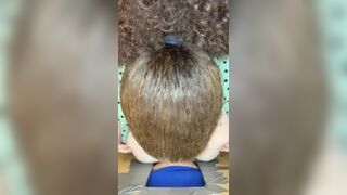 gloryhole sub slut wife sucks and tittyfucks  stranger cum on tits