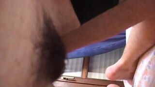 Hot brunette in lingerie and nylon fucks with cock and toys