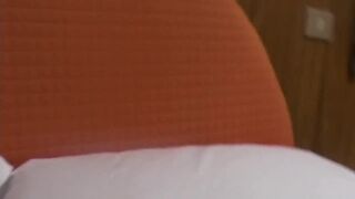 Bbw brunette fucks pussy with hot and willing fingers