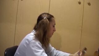 Sexy blonde makes amateur playing with cock and her pussy