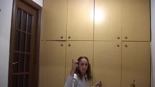 Sexy blonde makes amateur playing with cock and her pussy