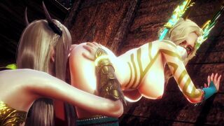 ELF WARRIOR LICKED PUSSY OF THE QUEEN FOREST | 3D Hentai