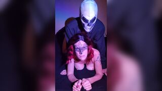 Argent Silver gets face fucked during blowjob and then fucked hard from behind with anal.