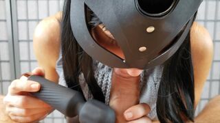 Using a Vibrator on the Cock while Sucking it Dry