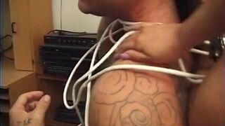 Manly dude and Asian MILF fuck in an office