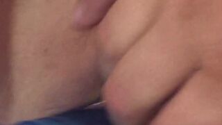 British milf takes a massive cum shot after playing with herself xxx