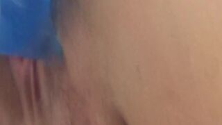 British milf takes a massive cum shot after playing with herself xxx